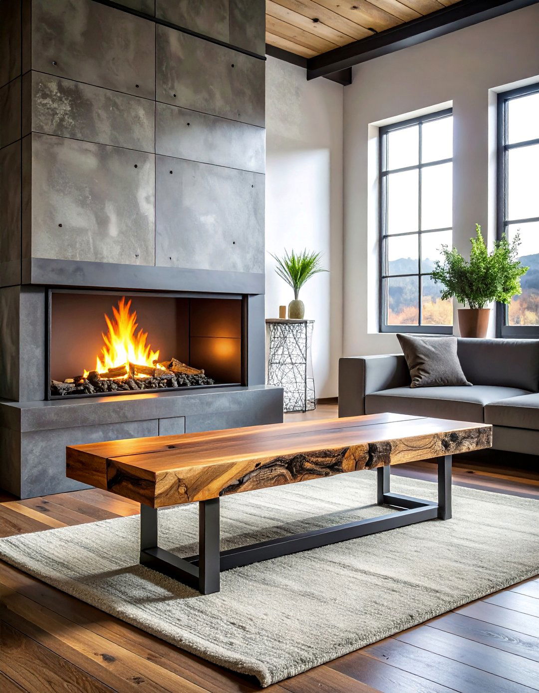 Industrial Style Fireplace Seating - 20 Fireplace Bench Ideas to Cozy Up Your Living Room