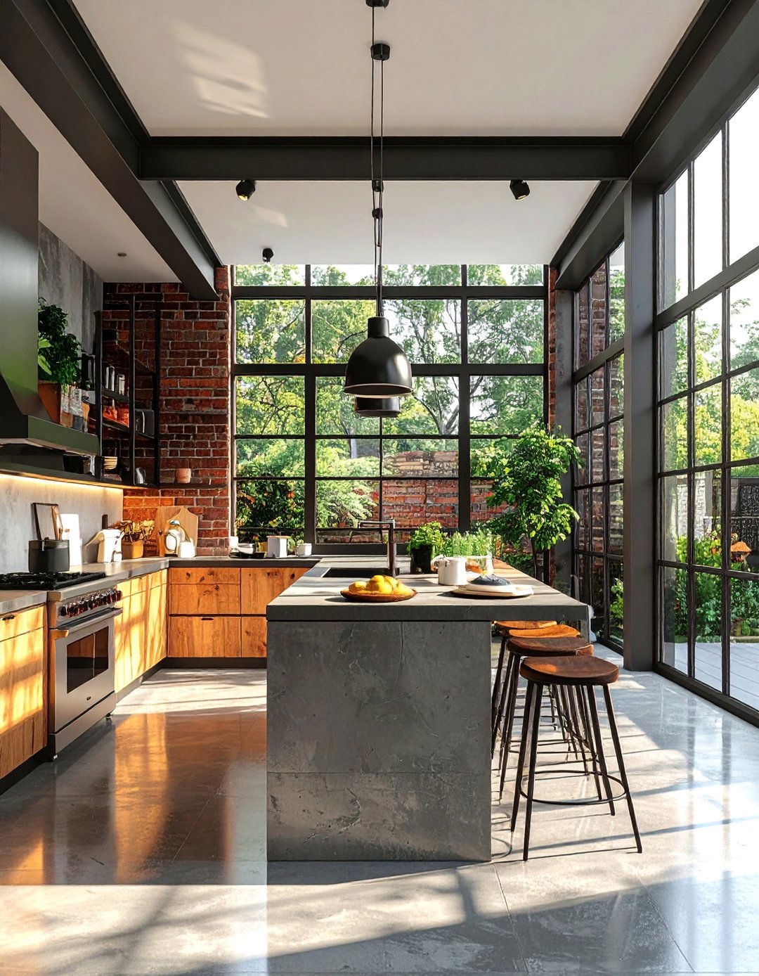 Industrial Sunroom Kitchen Extension - 15 Sunroom Kitchen Ideas for a Bright and Airy Space