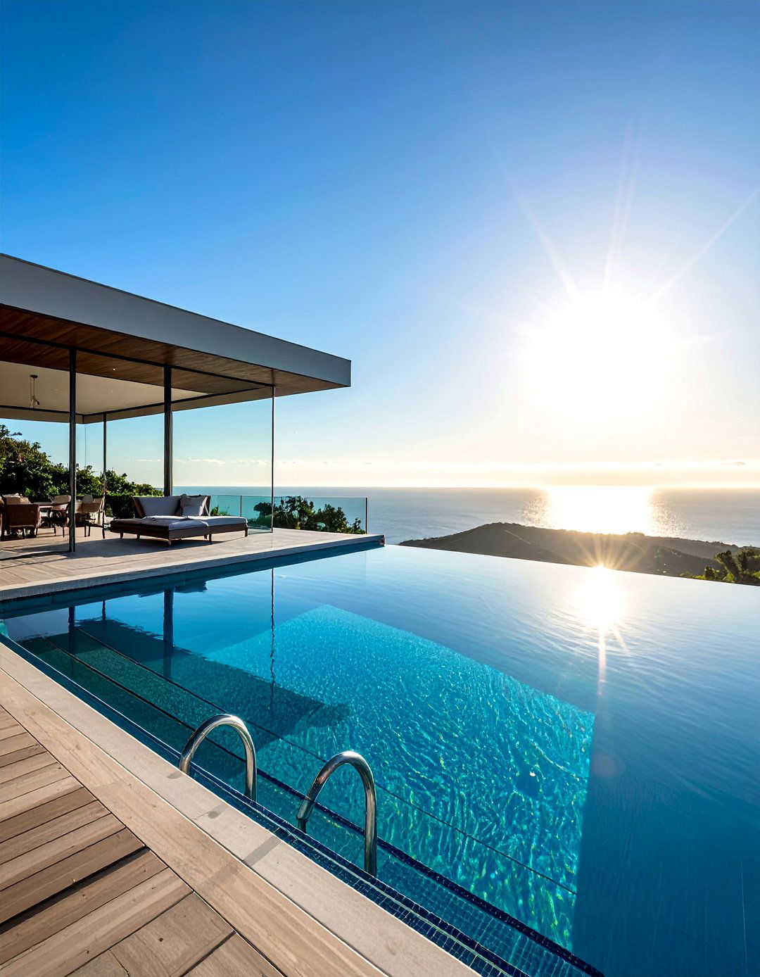 Infinity Edge Pool with Panoramic Views - 40 Swimming Pool Ideas for a Refreshing Backyard Oasis