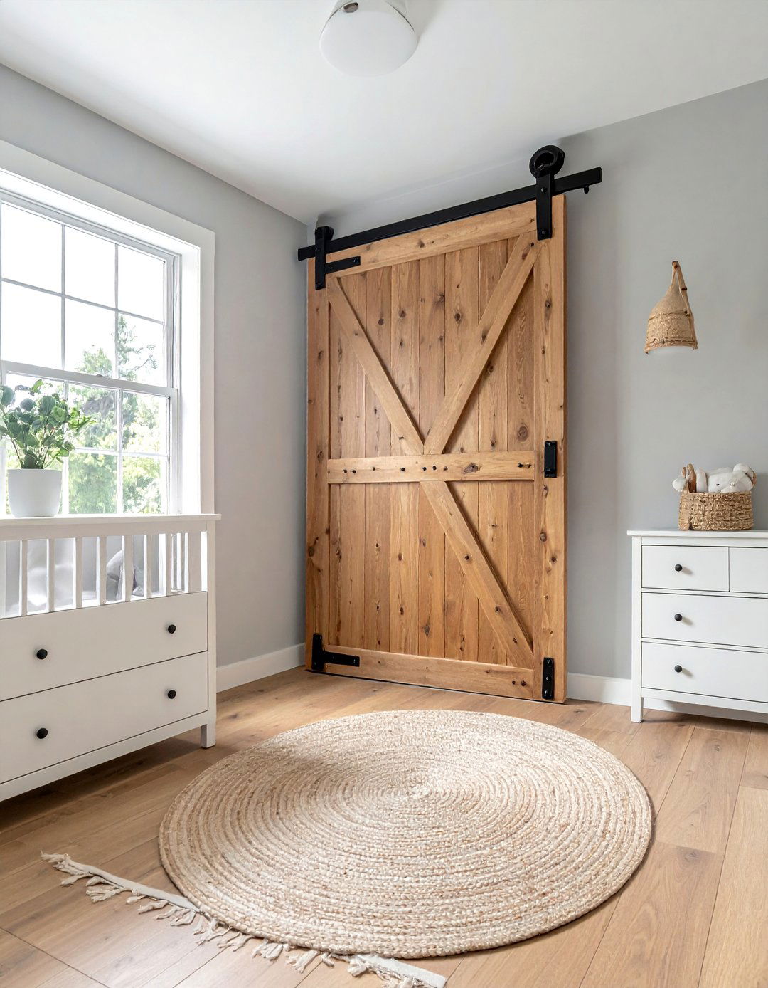 Installing a Barn Door for the Nursery Closet - 15 Farmhouse Nursery Ideas for a Cozy and Charming Space