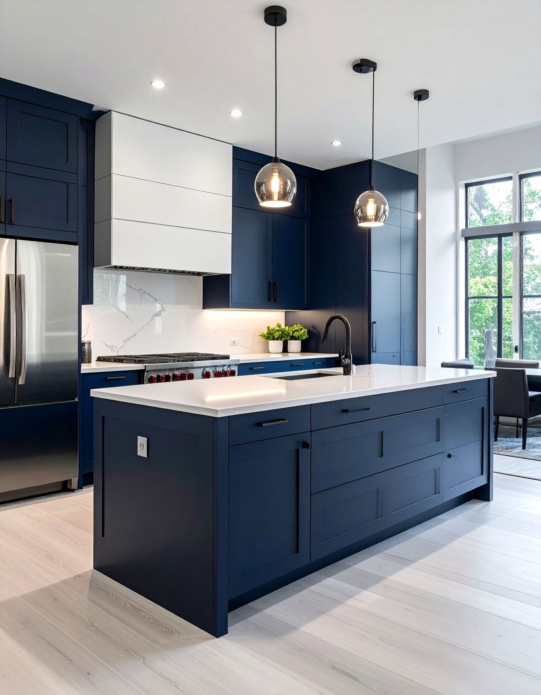 Integrating Stainless Steel Appliances in a Two Tone Cabinet Kitchen - 25 Kitchens With Stainless Steel Appliances Ideas