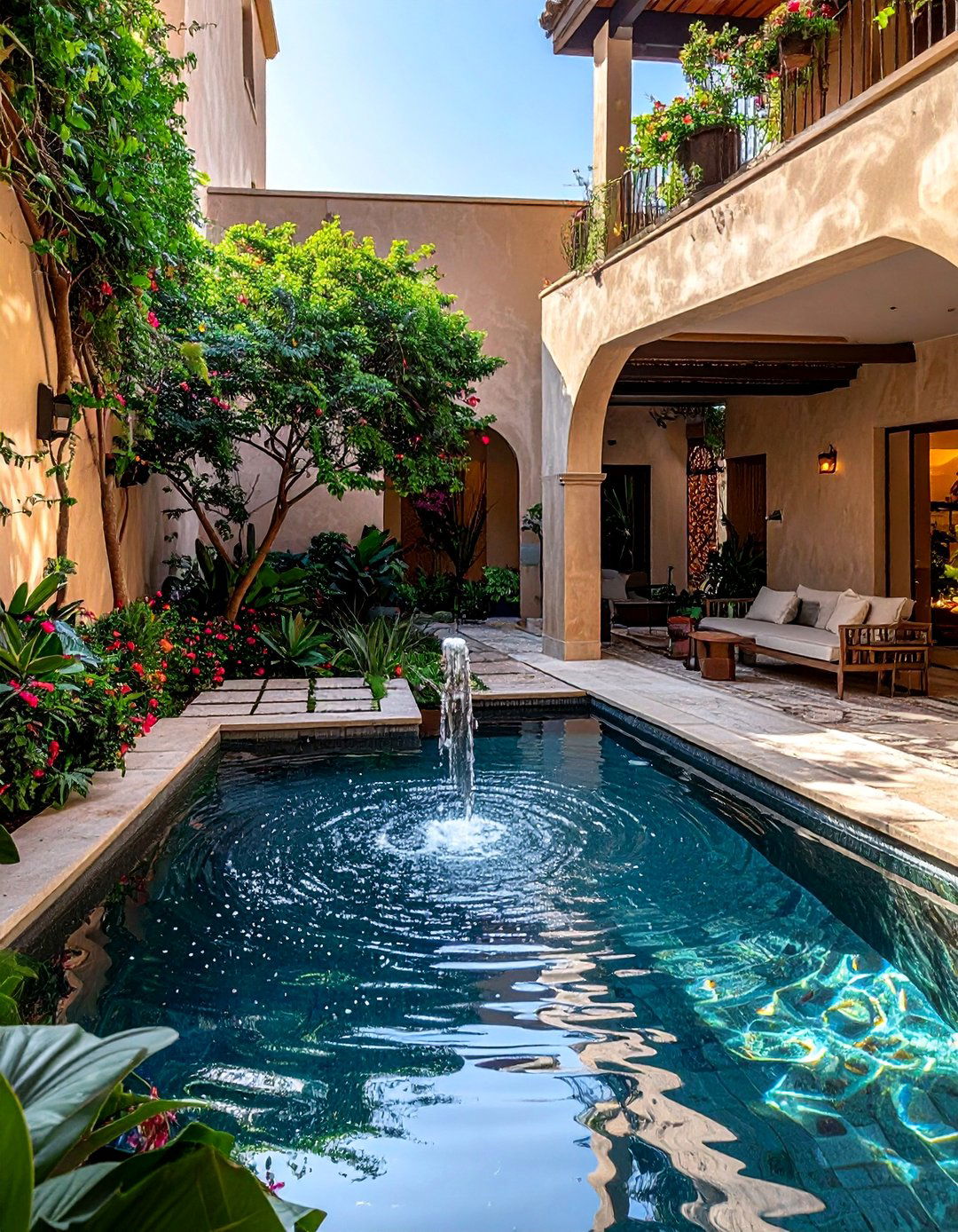 Intimate Courtyard Water Gardens - 15 Water Garden Ideas to Enhance Your Outdoor Space