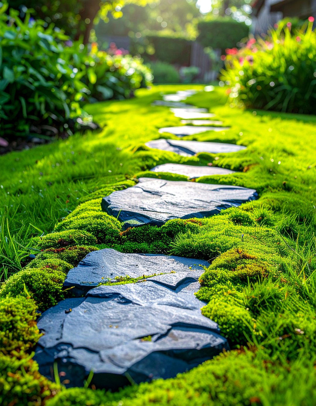 Irregular Bluestone Stepping Stones Walkway - 15 Bluestone Walkway Ideas for a Stunning Garden Path