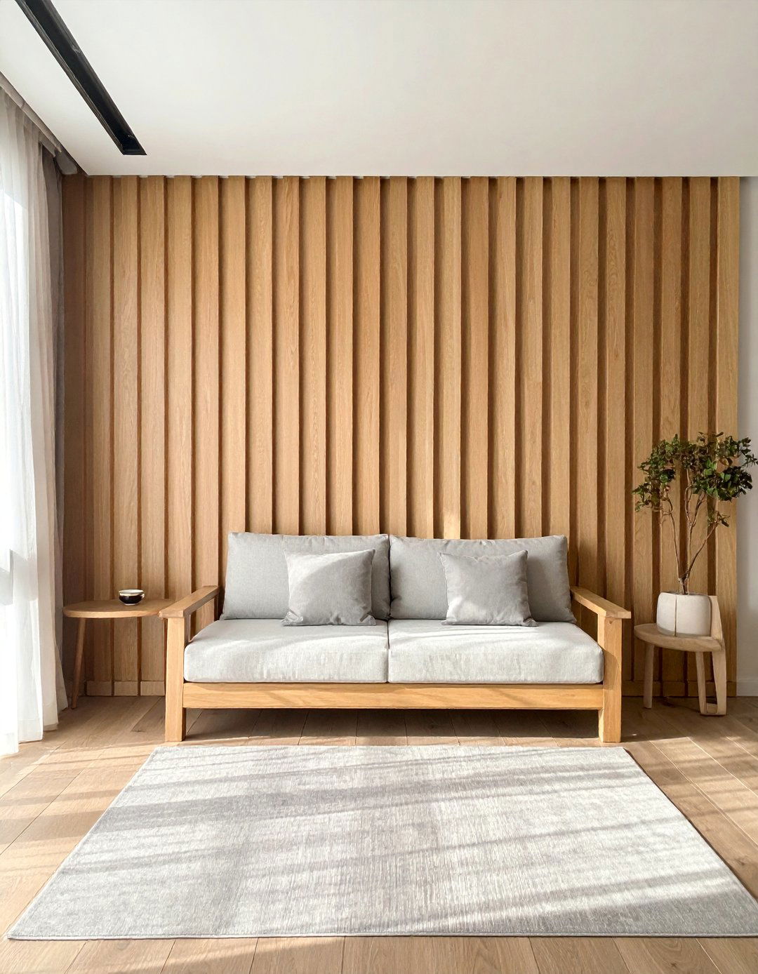 Japandi Style Wood Slat Accent Wall - 40 Wood Slat Accent Wall Ideas for Your Home