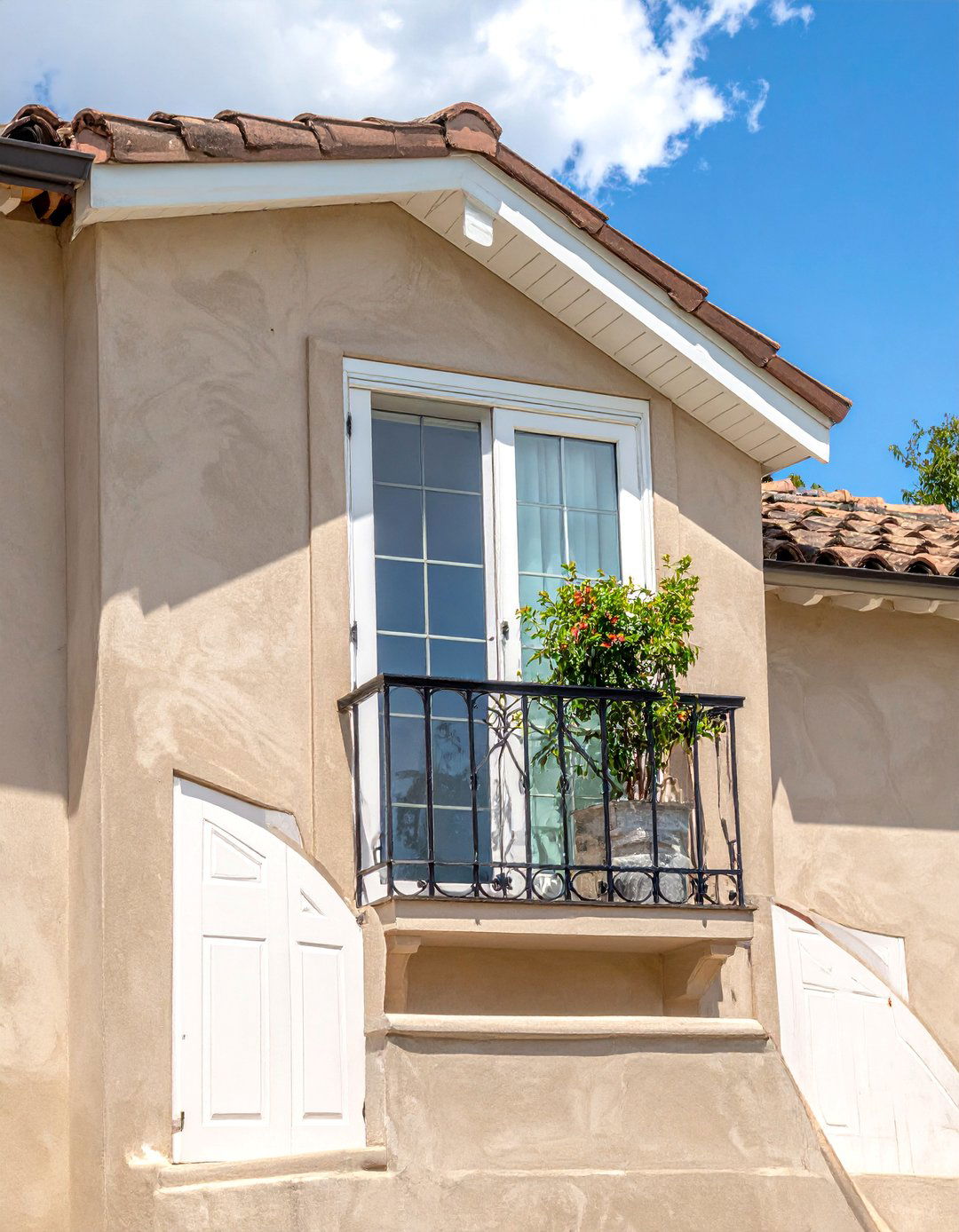 Juliet Dormer Balcony with French Doors - 20 Dormer Balcony Ideas to Maximize Your Space