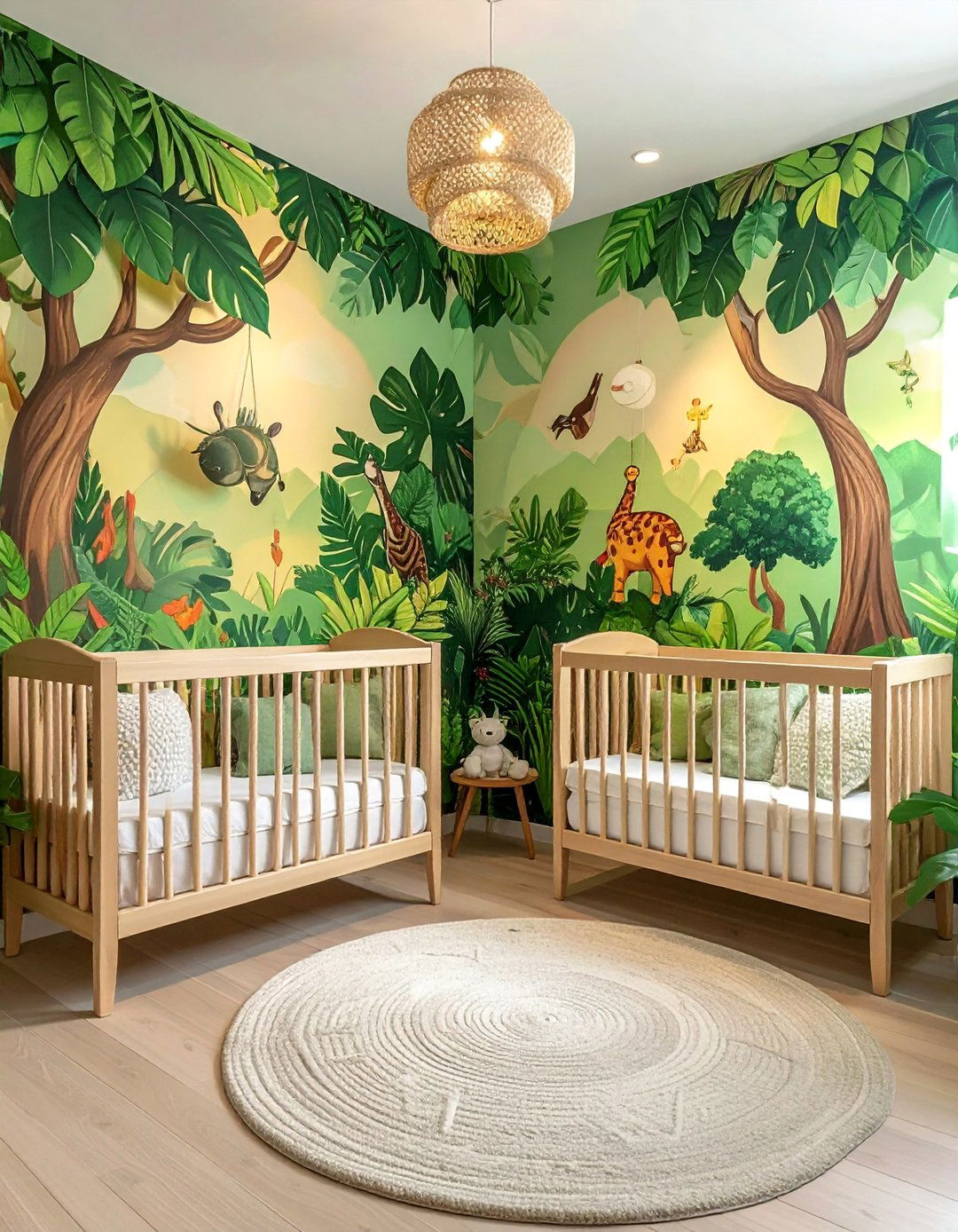 Jungle Animal Kingdom - 25 Adorable Twin Nursery Ideas for Your Babies