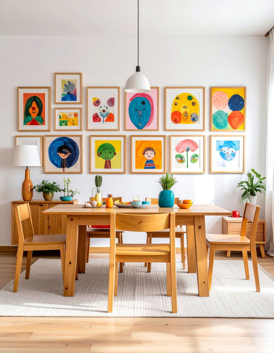 Kids Artwork Dining Room Gallery Wall - 20 Dining Room Gallery Wall Ideas for Stylish Decor