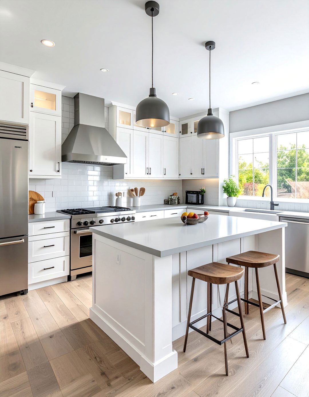 Kitchens With Stainless Steel Appliances and White Shaker Cabinets - 25 Kitchens With Stainless Steel Appliances Ideas