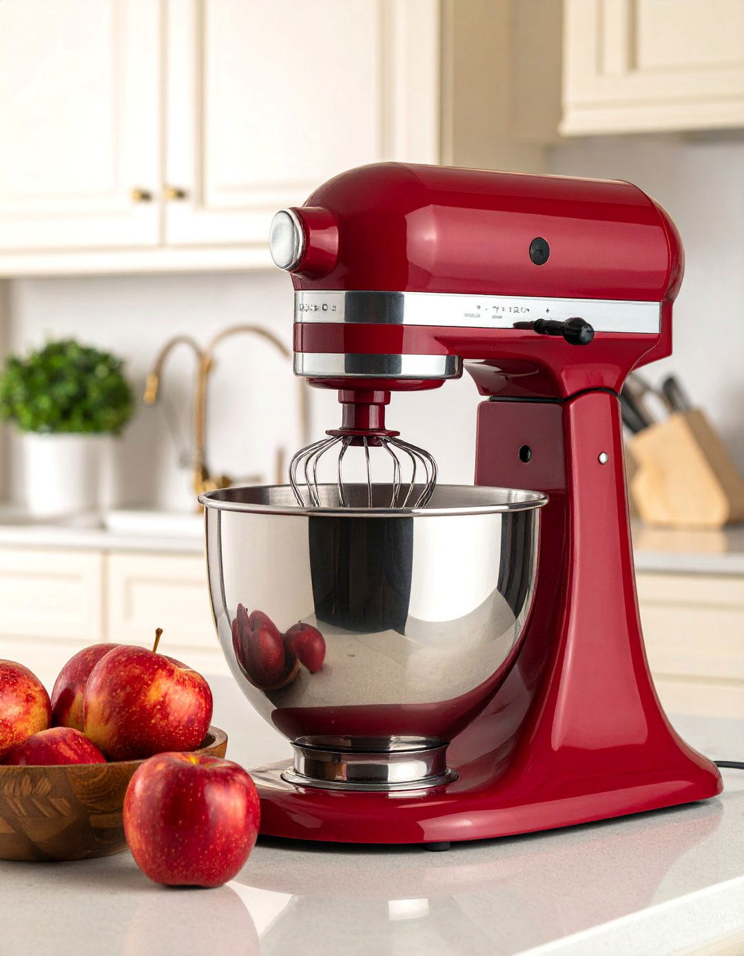 Kitchens with a Cranberry Red Stand Mixer - 25 Kitchens With Colored Appliances Ideas for Fun