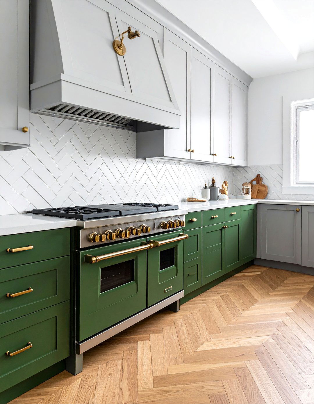 Kitchens with a Hunter Green Range Cooker - 25 Kitchens With Colored Appliances Ideas for Fun