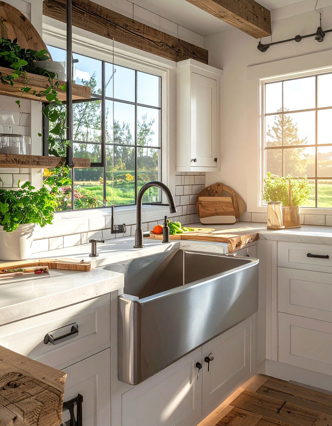 Kitchens with a Stainless Steel Farmhouse Sink and Appliances - 25 Kitchens With Stainless Steel Appliances Ideas