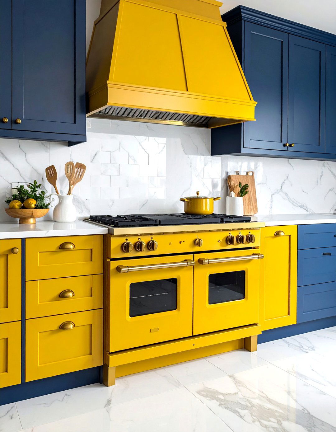Kitchens with a Sunny Yellow Range - 25 Kitchens With Colored Appliances Ideas for Fun