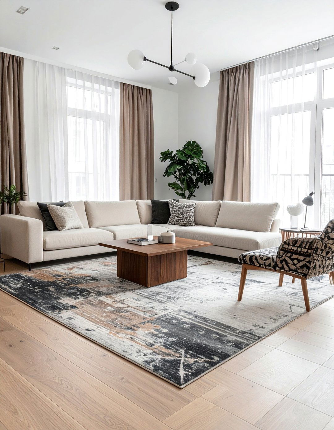 L Shaped Sectional Corner Layout - 25 Functional Living Room Layout Ideas