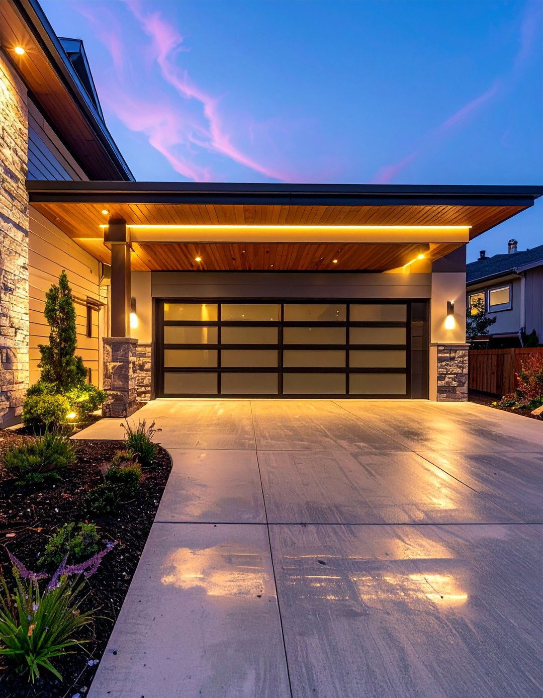 LED Lighting Enhancement System - 15 Garage Entryway Ideas for a Functional and Stylish Space