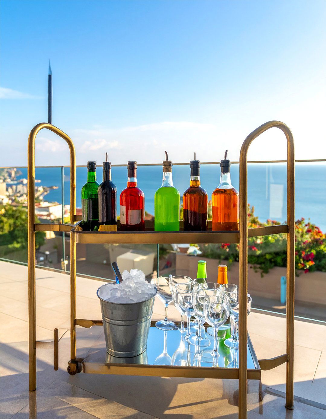 Large Balcony Beverage and Refreshment Station - 25 Large Balcony Ideas for Outdoor Living