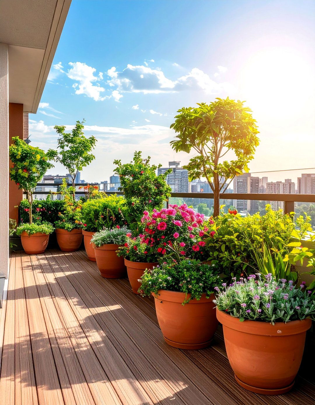 Large Balcony Container Garden Oasis - 25 Large Balcony Ideas for Outdoor Living