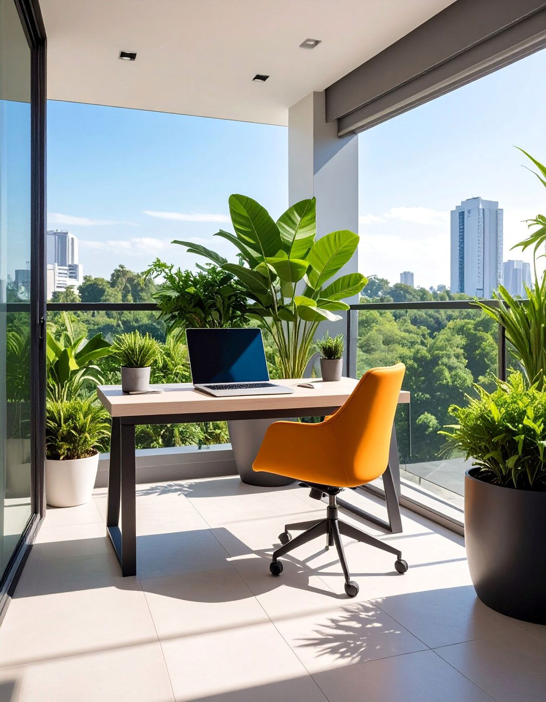 Large Balcony Outdoor Home Office Nook - 25 Large Balcony Ideas for Outdoor Living