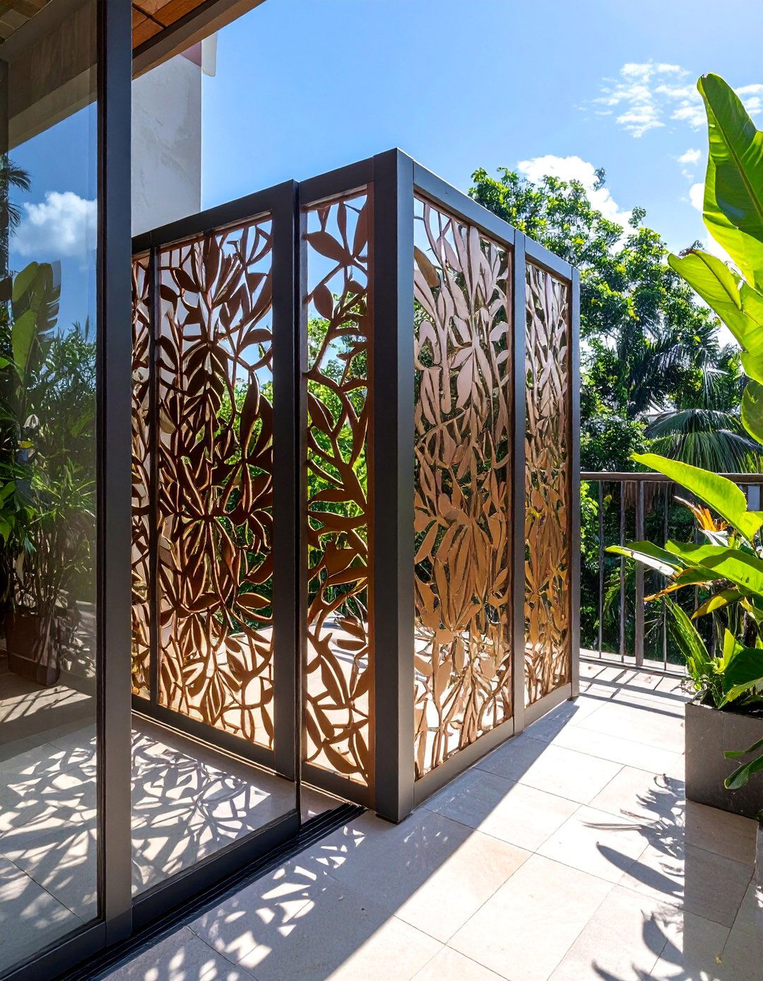 Large Balcony Privacy Screen Installation - 25 Large Balcony Ideas for Outdoor Living