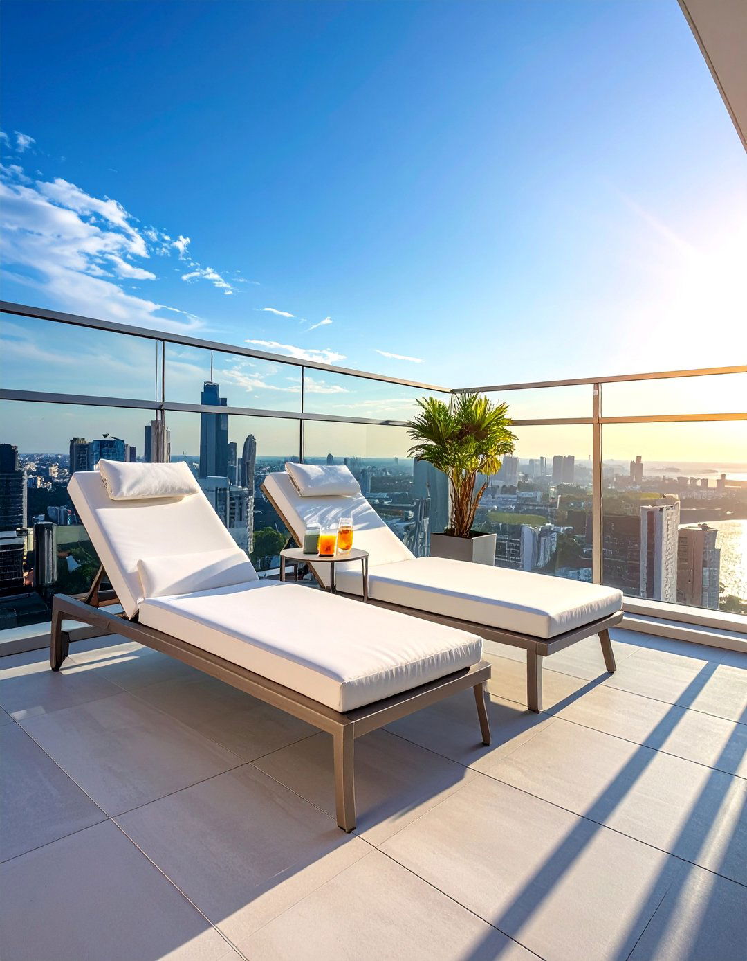 Large Balcony Sunbathing Deck with Loungers - 25 Large Balcony Ideas for Outdoor Living