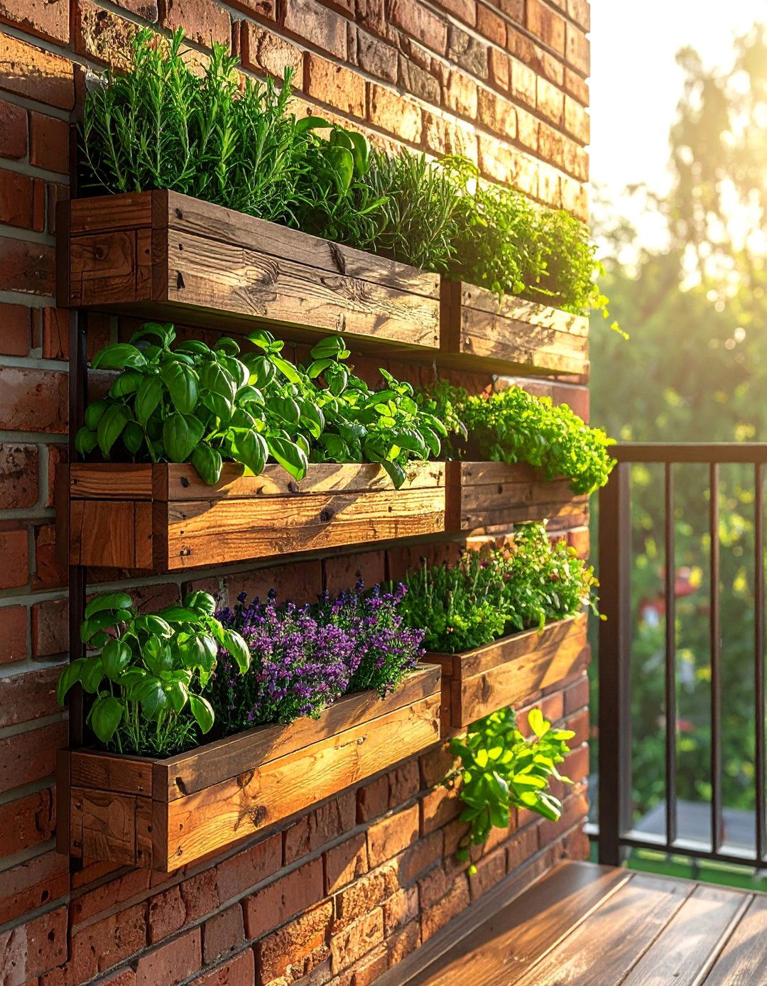 Large Balcony Vertical Herb Garden Wall - 25 Large Balcony Ideas for Outdoor Living