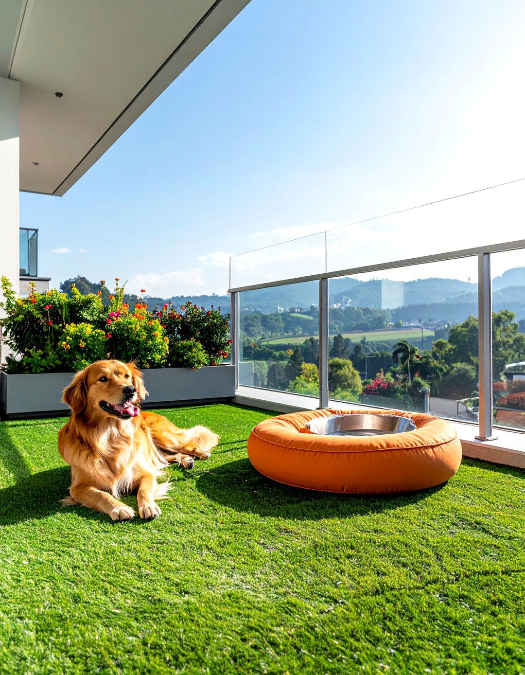 Large Balcony with a Pet Friendly Zone - 25 Large Balcony Ideas for Outdoor Living