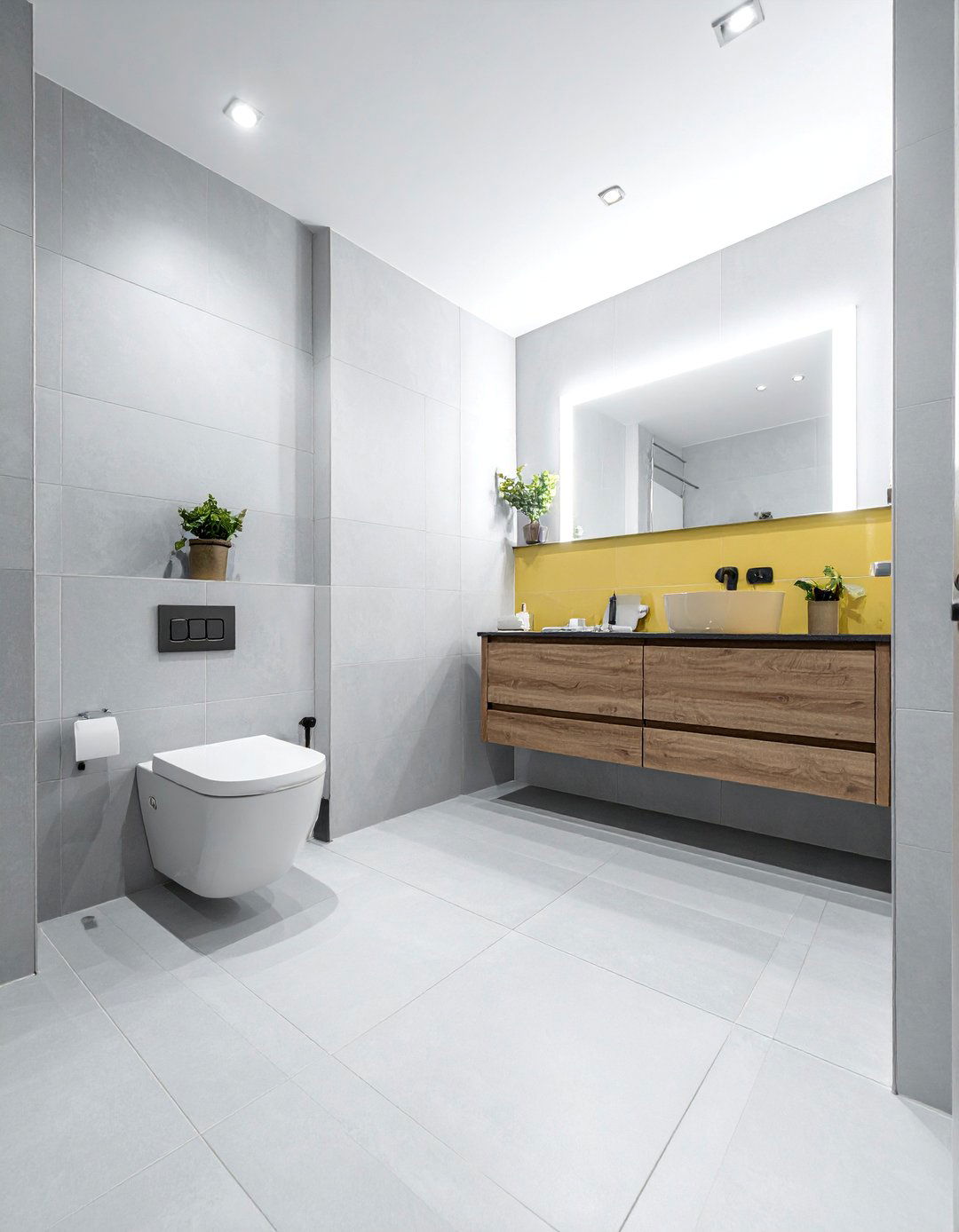 Large Format Tiles in a Small Ensuite Design - 25 Small Ensuite Design Ideas for Stylish Spaces