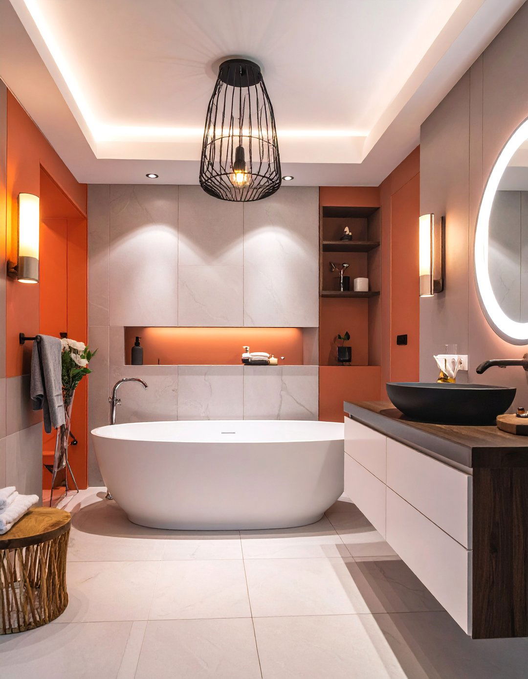 Layering Different Lighting Sources - 20 Maximalist Bathroom Design Ideas for Bold Style