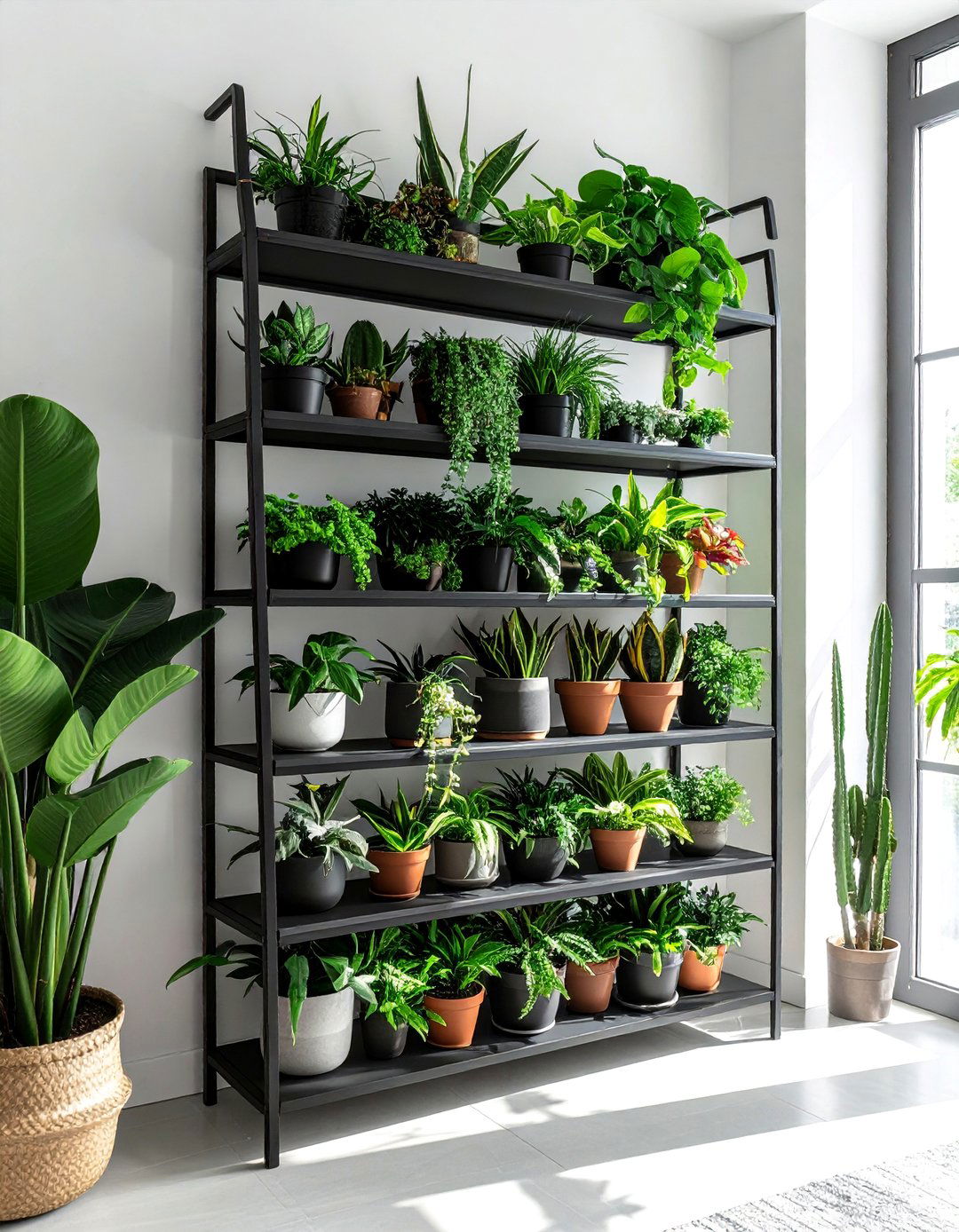 Leaning Bookshelf Vertical Garden - 40 Vertical Garden Ideas for Small Spaces