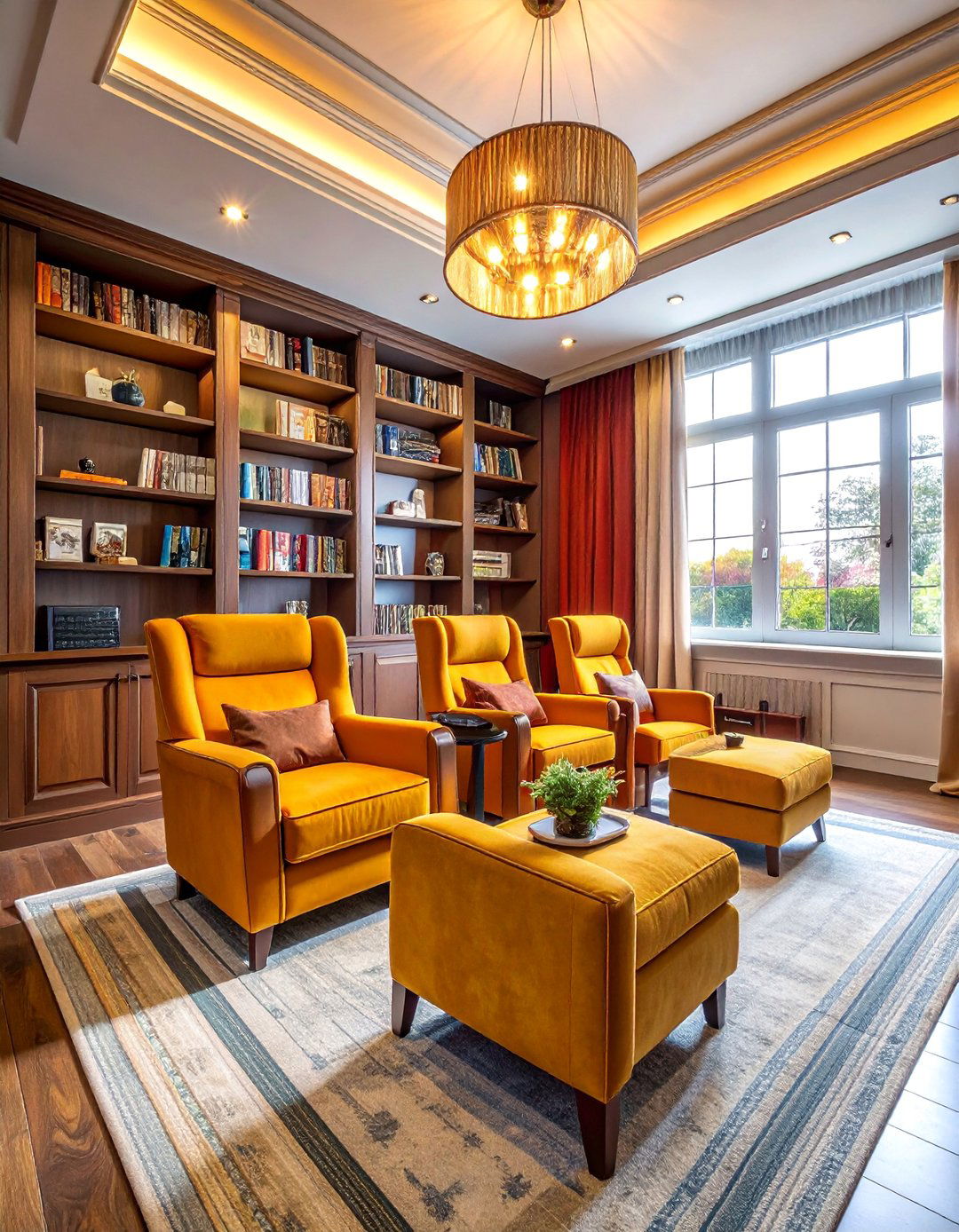 Library Theater - 40 Small Home Theater Ideas for Movie Nights