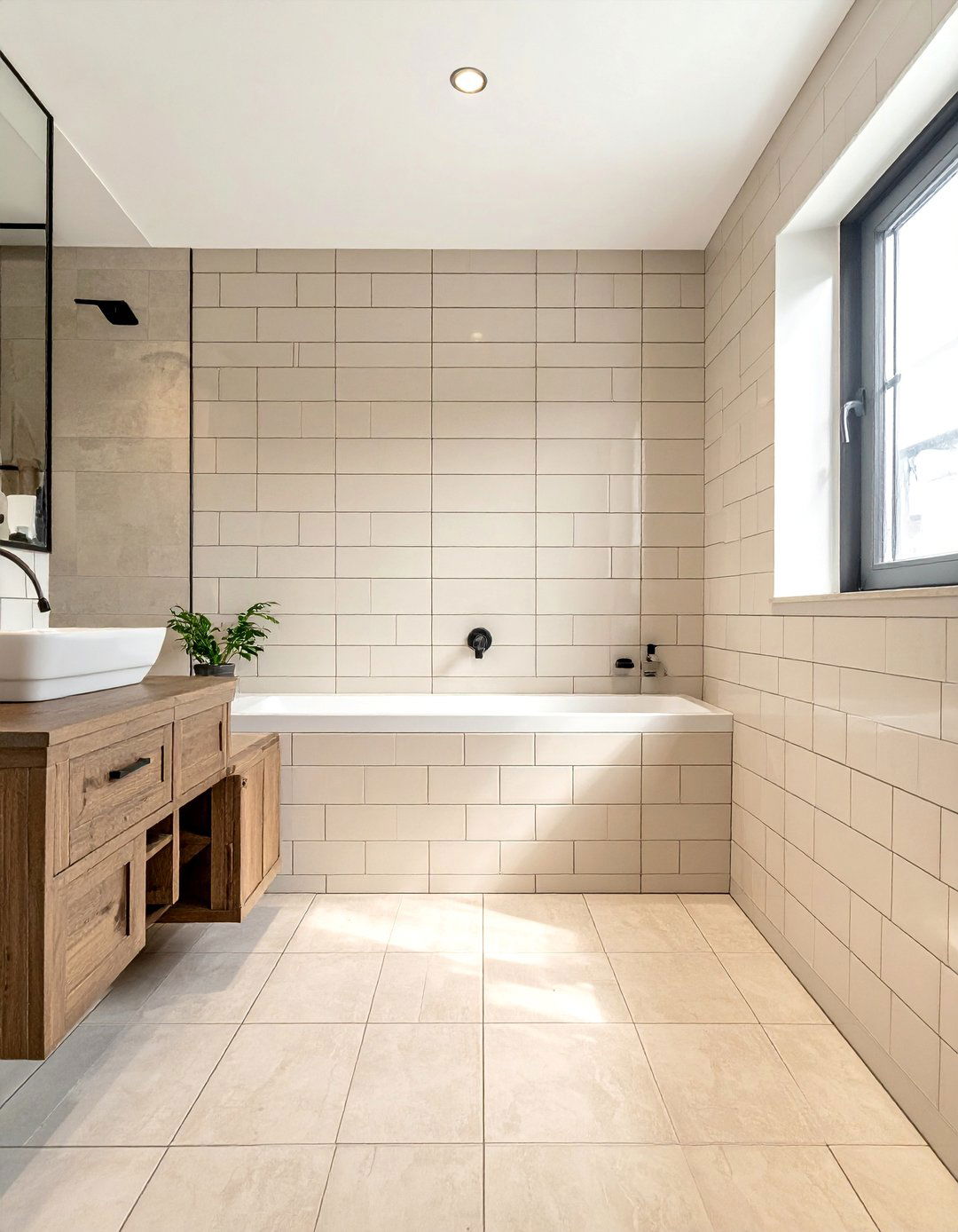 Light Colored Grout in a Small Ensuite Design - 25 Small Ensuite Design Ideas for Stylish Spaces