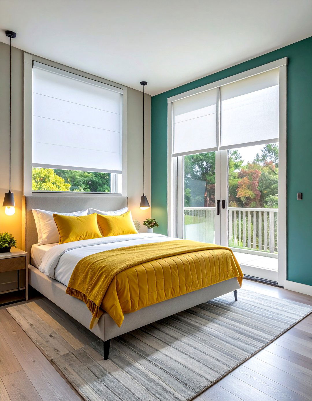 Light Filtering Cellular Shades - 20 Window Treatments for French Doors to Add Style