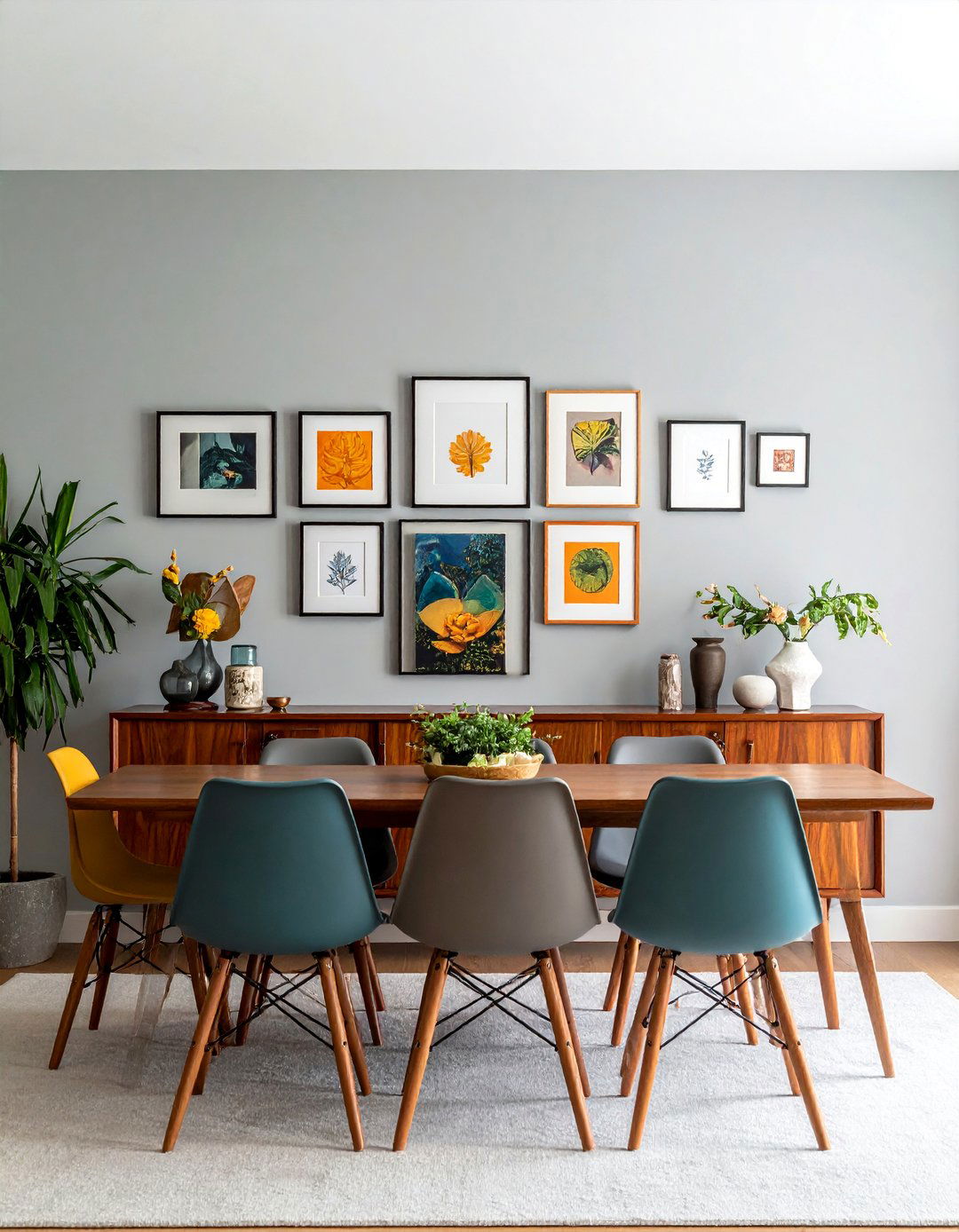 Linear Arrangement Dining Room Gallery Wall - 20 Dining Room Gallery Wall Ideas for Stylish Decor