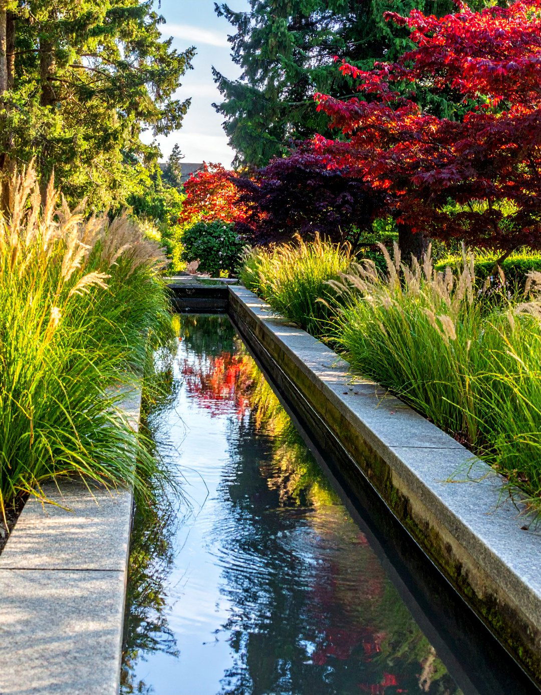 Linear Water Rill Gardens - 15 Water Garden Ideas to Enhance Your Outdoor Space