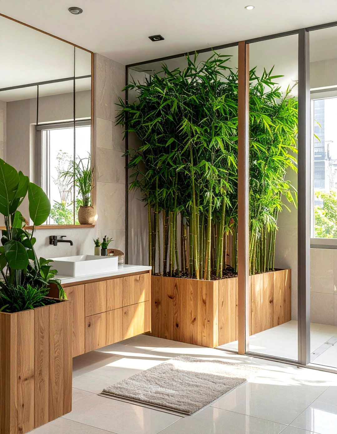 Living Plant Room Dividers - 20 Bathroom Partition Ideas to Maximize Space and Privacy