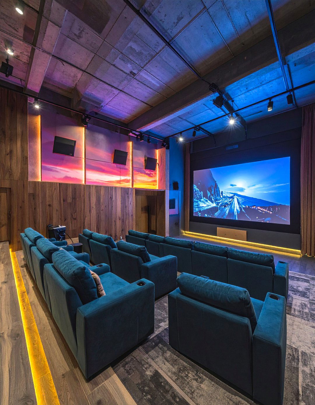 Loft Theater - 40 Small Home Theater Ideas for Movie Nights
