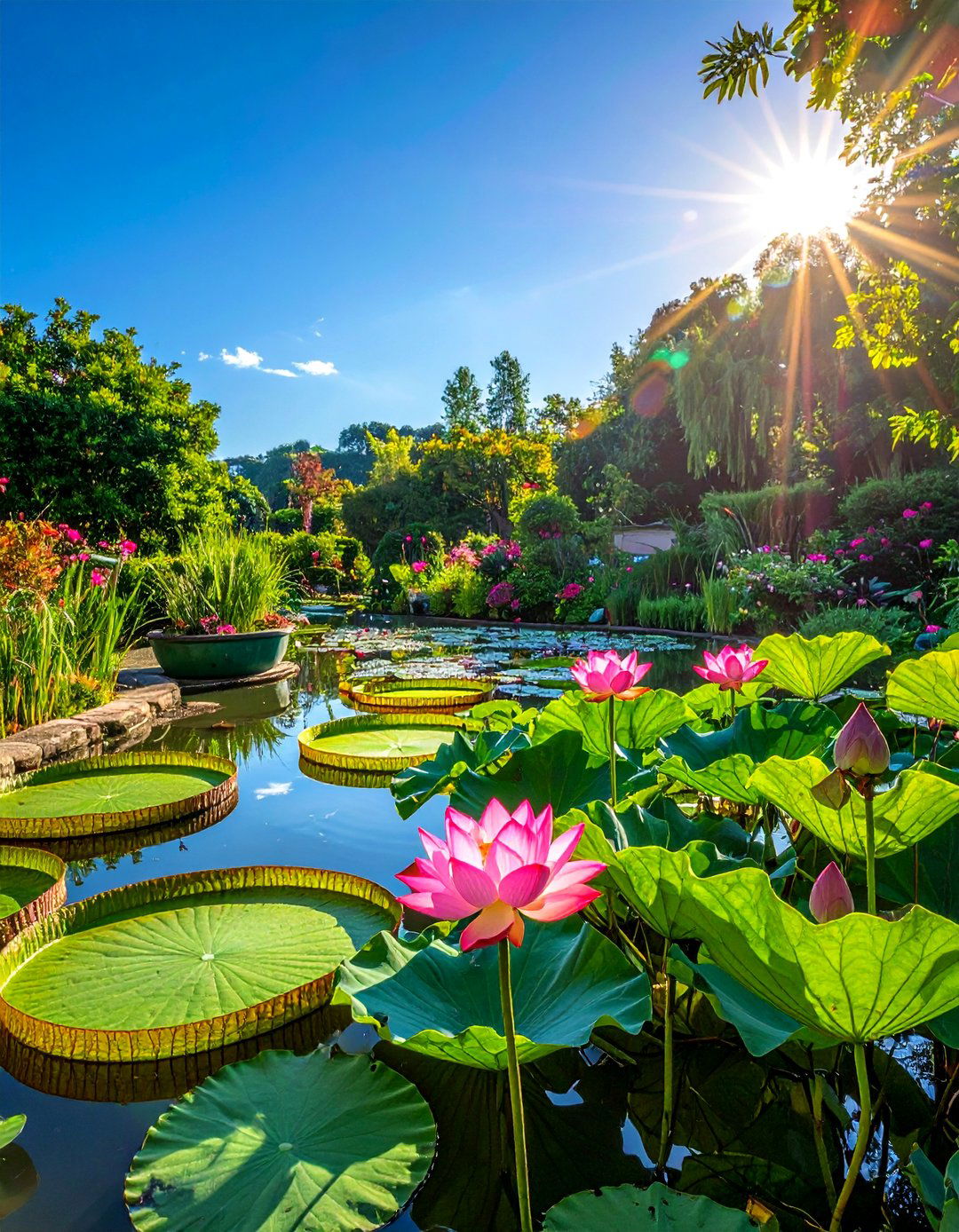 Lotus Garden Paradise - 15 Water Garden Ideas to Enhance Your Outdoor Space
