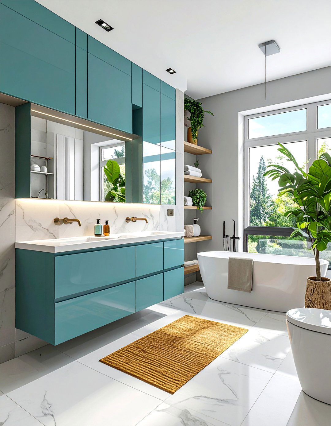 Luxury Linen Storage - 40 Elegant Primary Bathroom Ideas for a Luxurious Space