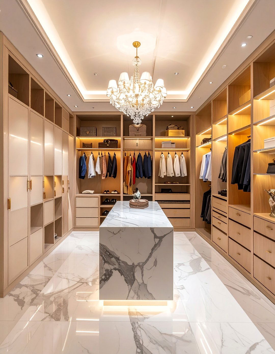 Luxury Walk In Experience - 30 Open Closet Ideas for a Modern Wardrobe