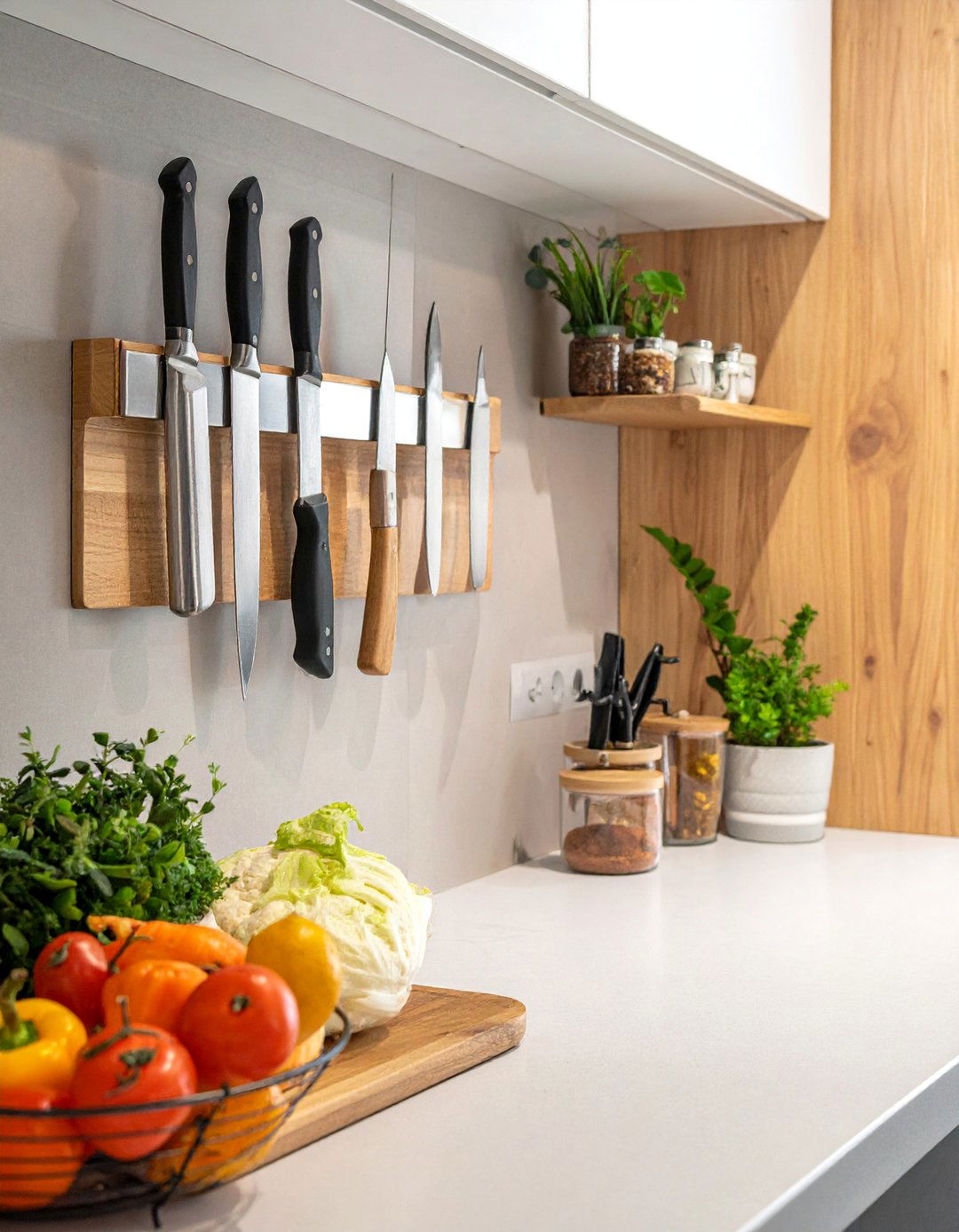 Magnetic Knife Strips - 40 Small Kitchen Storage Ideas to Maximize Your Space
