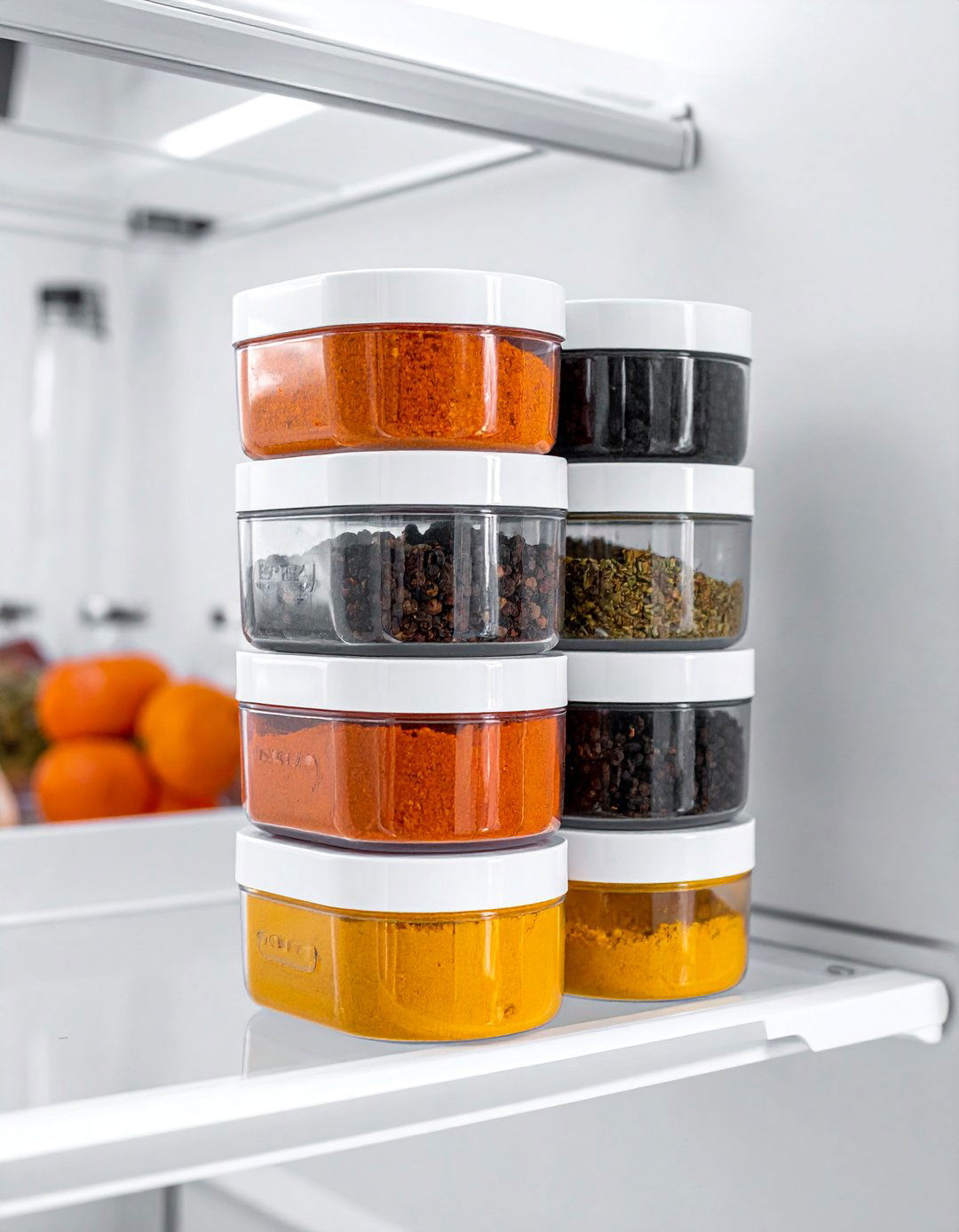 Magnetic Spice Containers - 40 Small Kitchen Storage Ideas to Maximize Your Space