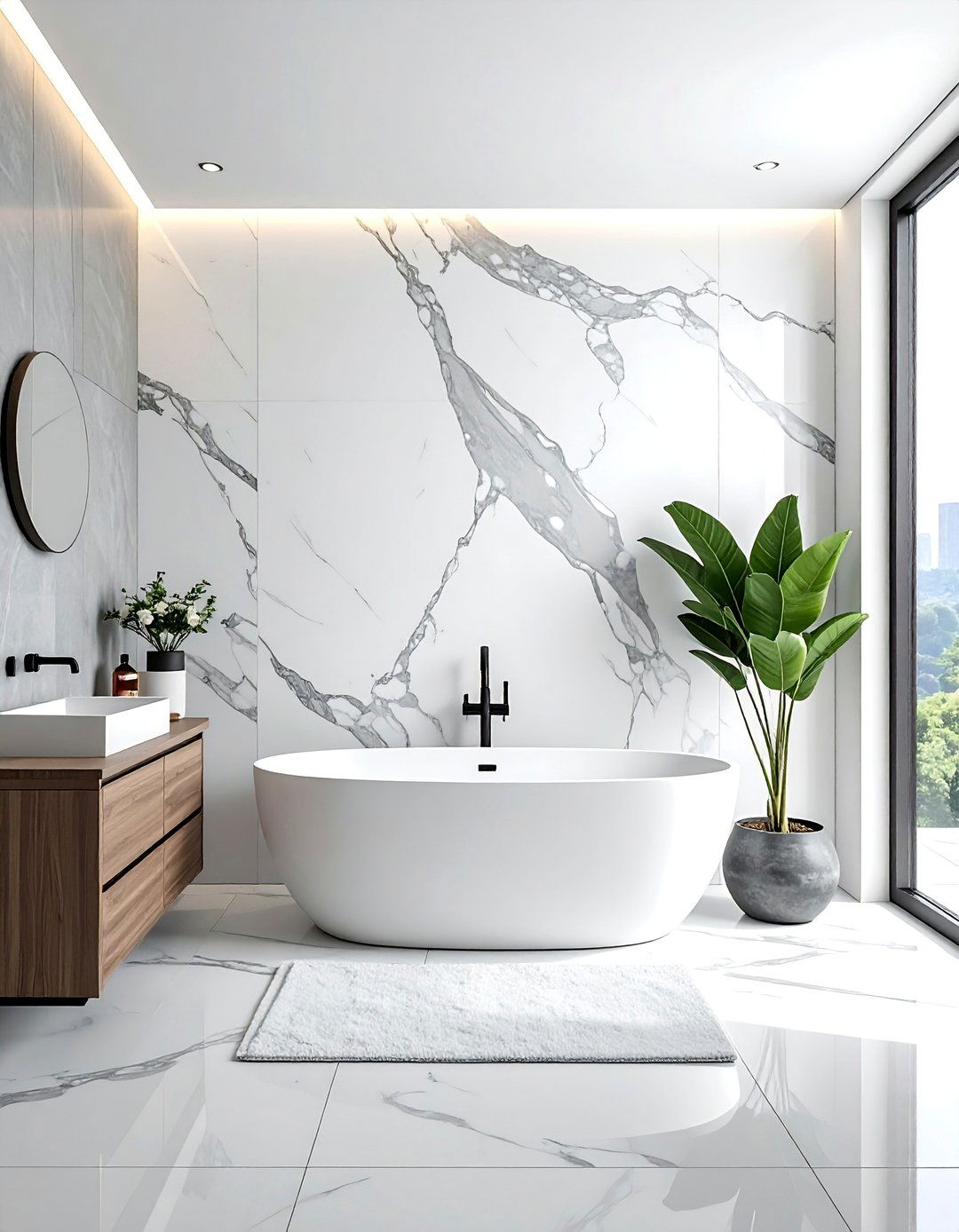 Marble Effect Bathroom Wallpaper - 30 Bathroom Wallpaper Ideas for a Stylish Update
