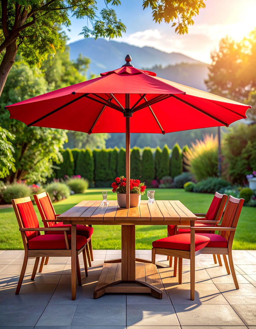 Market Umbrellas for Classic Patio Style - 40 Shade Ideas for Comfortable Outdoor Living Spaces
