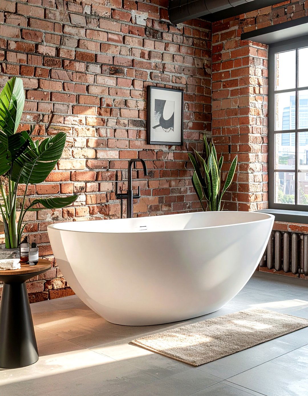 Masculine Bathroom with Exposed Brick Walls - 20 Masculine Bathroom Ideas for a Bold Design