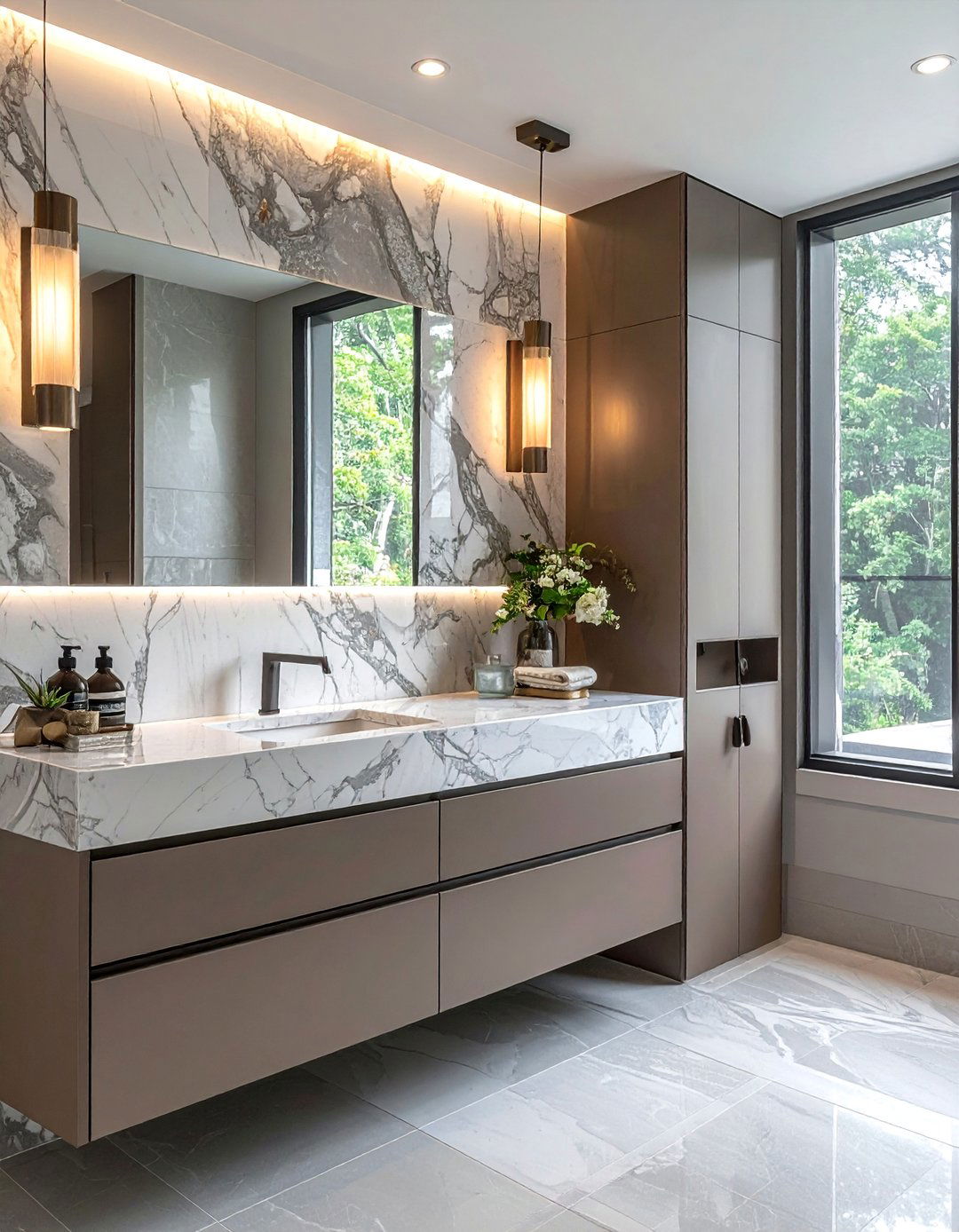 Matching Backsplash Bathroom Countertops - 20 Bathroom Countertop Ideas for a Functional and Stylish Space
