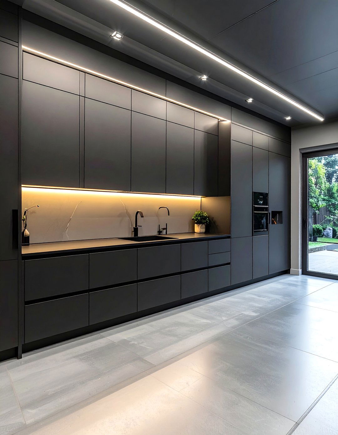 Matte Black Garage Cabinetry System - 25 Black Garage Ideas for a Stylish Utility Space