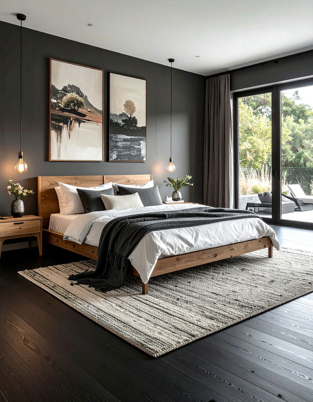 Matte Black Hardwood Floor Bedroom - 20 Black Floor Bedroom Ideas for a Dramatic and Stylish Retreat