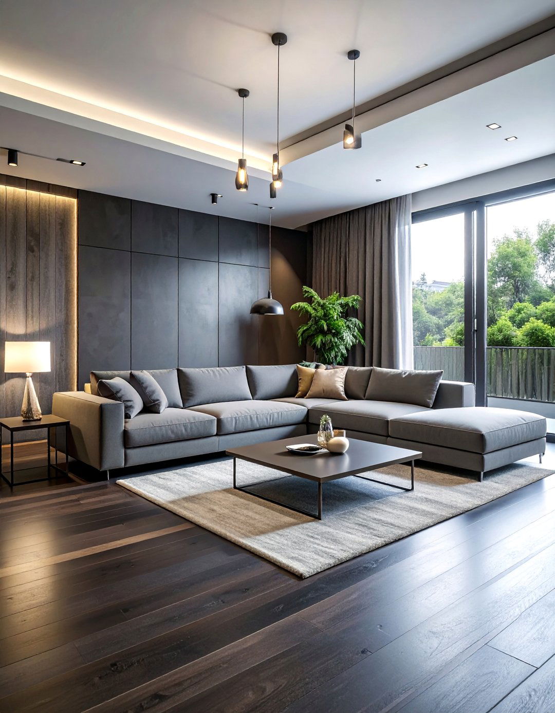 Matte Finish Blackwood Living Room Floor - 25 Beautiful Living Room Wood Floor Ideas