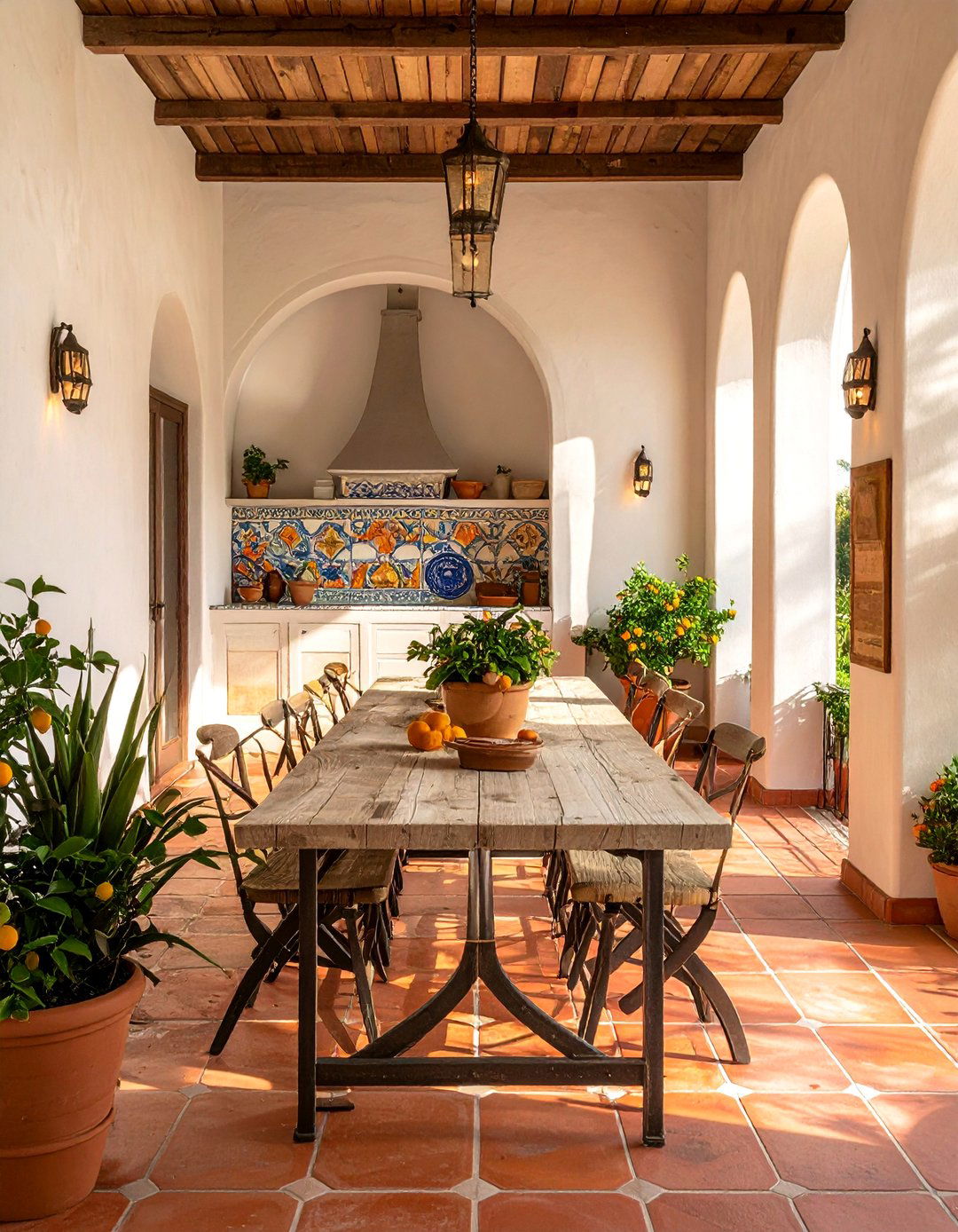 Mediterranean Villa Sunroom Dining - 25 Sunroom Dining Room Ideas for a Bright Space
