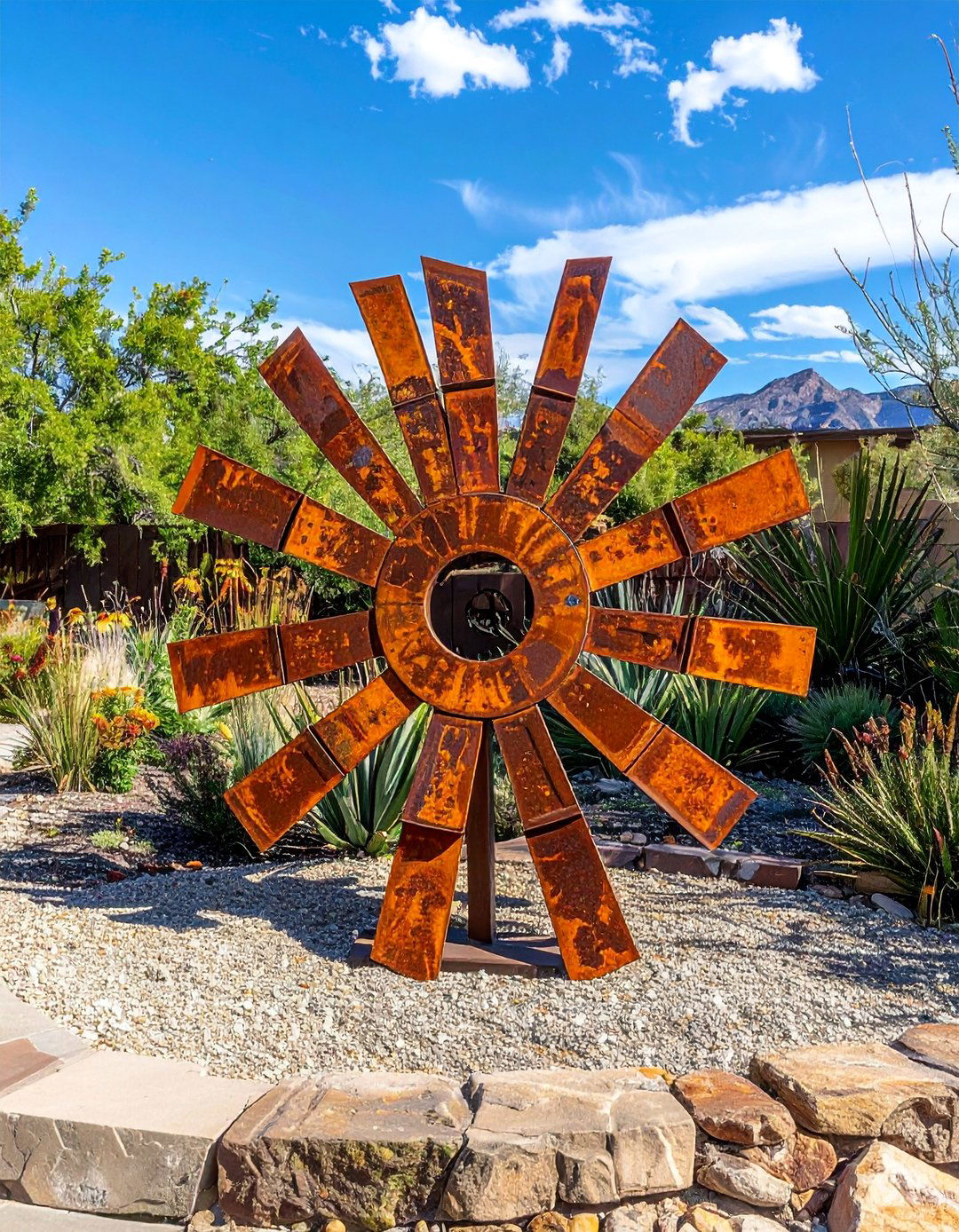 Metal Art and Sculptures as Focal Points - 20 Southwest Landscaping Ideas for Your Front Yard