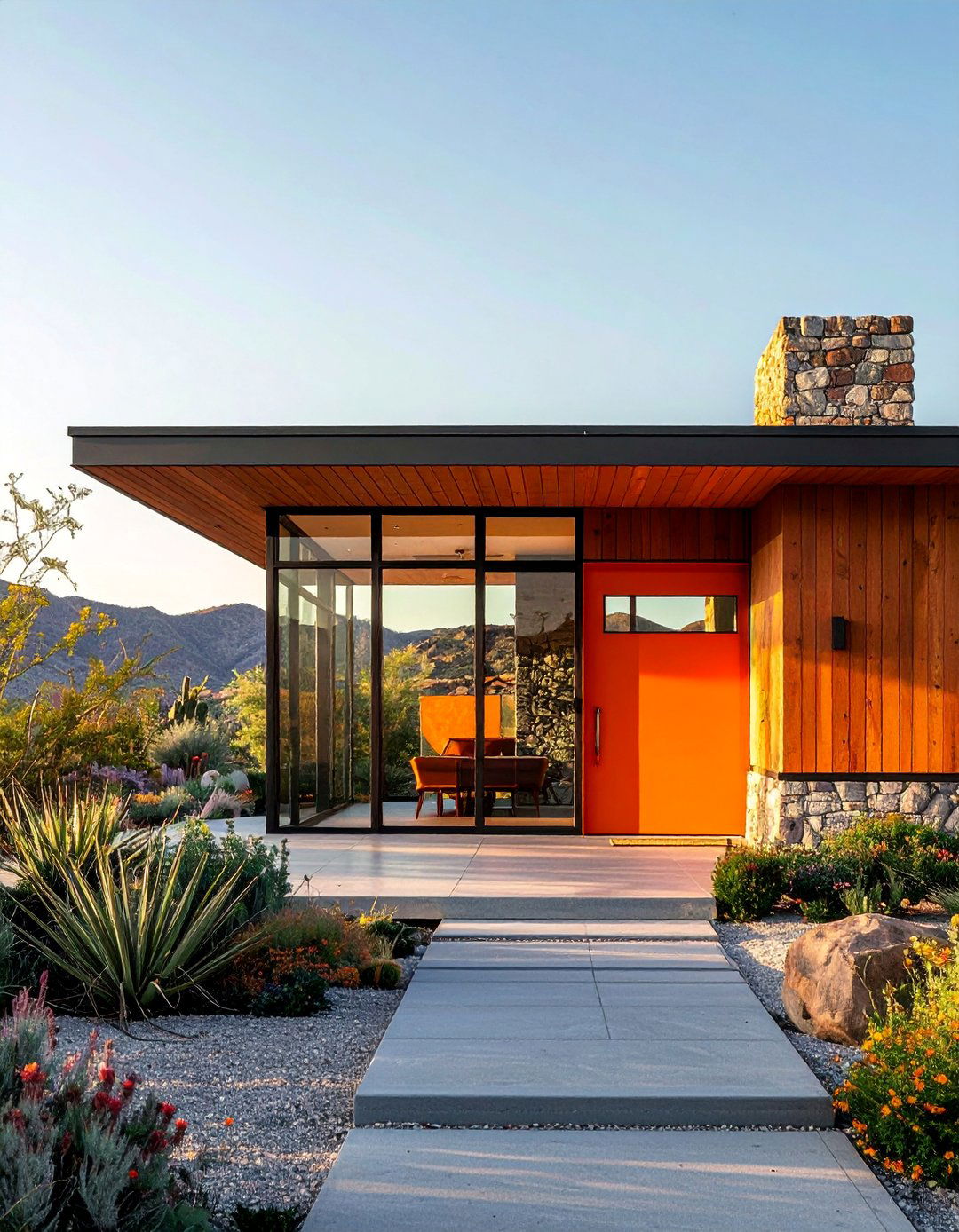 Mid Century Modern Exterior with Clean Lines - 20 Aesthetic House Exterior Ideas to Boost Curb Appeal
